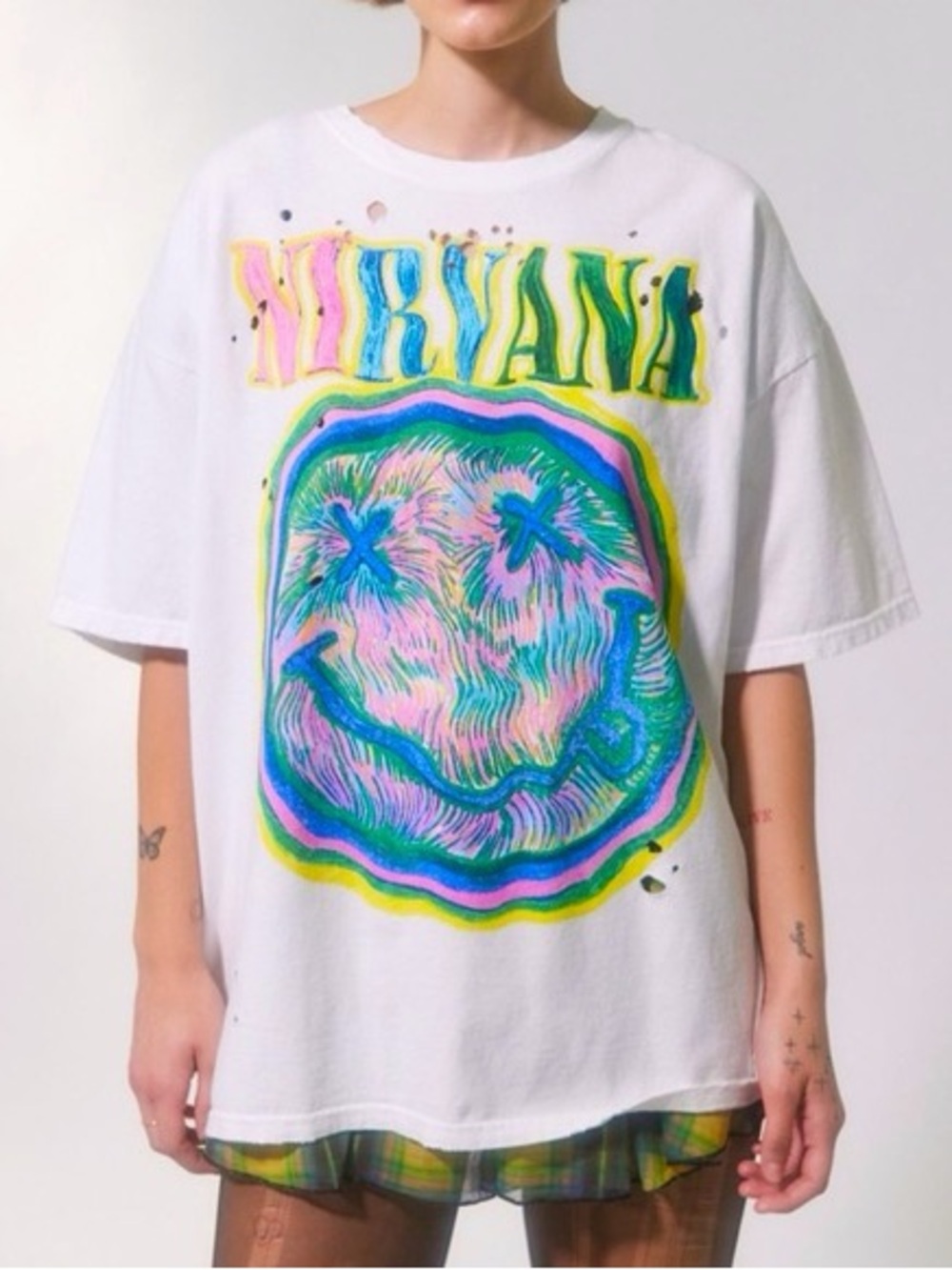 Urban Outfitters “Nirvana” Y2K Grunge Oversized T-Shirt